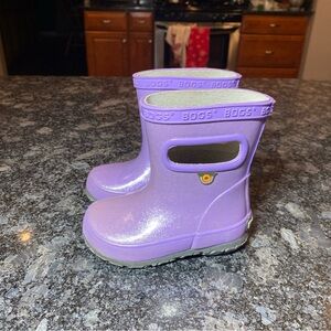 Bogs Kids Skipper Sparse Boots Size 4 Toddler Purple Rain Boots